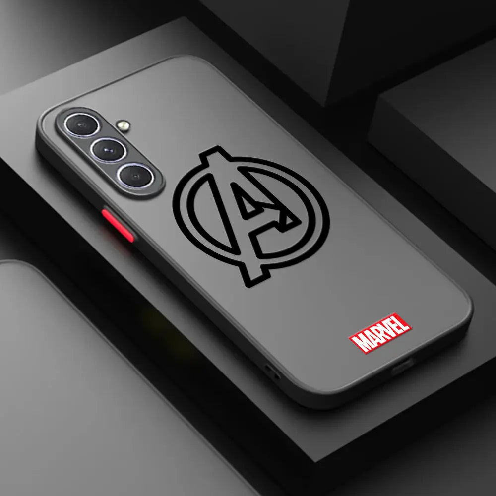 Marvel Captain America Logo Case For Samsung A30 A50 A70 A20 A7 Funda For Galaxy S24 S23 Ultra A13 A14 A33 A51 A52 A53 A72 Cover