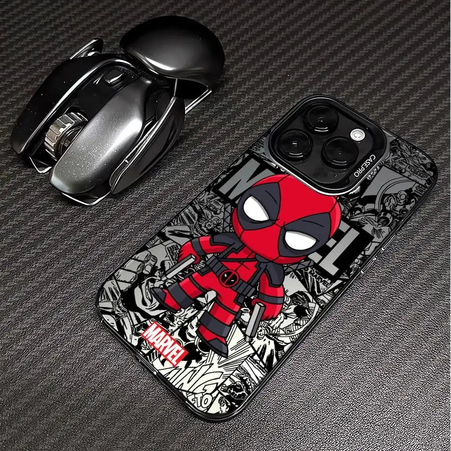 Marvel Groot Deadpool Cover Phone Case for Apple iPhone 15 Pro Max 16 Pro 14 Pro 13 12 14 Plus Protective Soft Shell