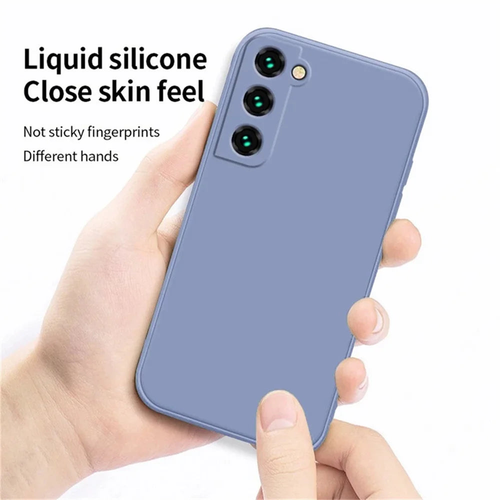 luxury Liquid Silicone Case for Samsung S24 Galaxy S20 S21 S22 S23 FE Plus Note10 20 A52 A31 A41 A71 A51 A72 A70 A50 Coque