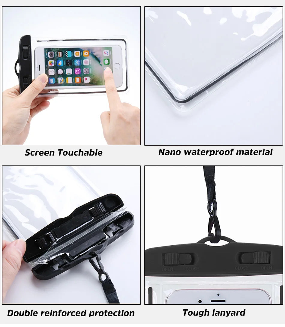 Universal Waterproof Phone Case IP68 PVC  Bag Mobile Cover For iPhone