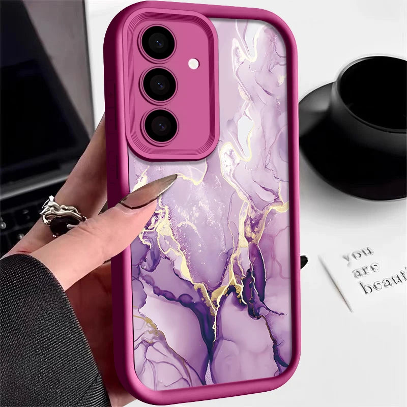 Marble Pattern Case For Samsung Galaxy S24 S23 S22 Ultra Plus S21 S23 S20 FE A55 A54 A53 A52 A34 A14 5G Soft Silicone TPU Cover