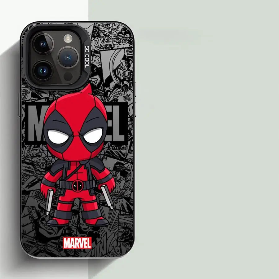 Marvel Groot Deadpool Cover Phone Case for Apple iPhone 15 Pro Max 16 Pro 14 Pro 13 12 14 Plus Protective Soft Shell