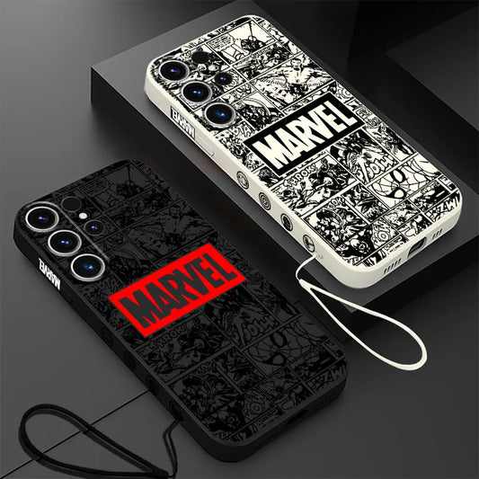 Marvel Logo Case for Samsung Galaxy S21 Ultra S22 Ultra 5G S23 S20 FE S24 Plus S22 Ultra S21 Luxury Cover