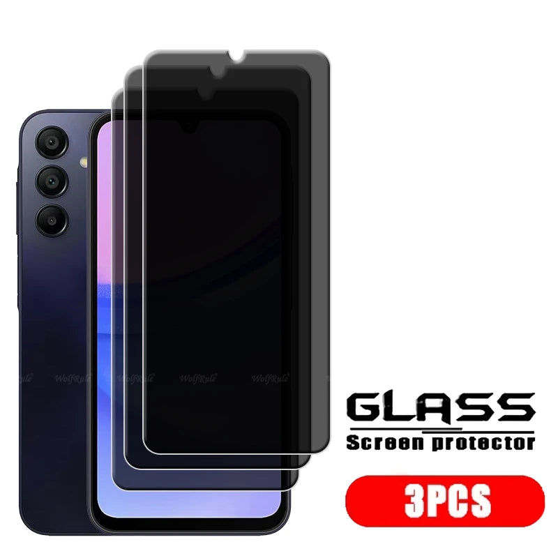 3-4Pcs For Samsung A15 Glass Samsung Galaxy A15 Tempered Glass 9H HD Privacy Anti-Spy Cover Glue Screen Protector Samsung A15 A 15