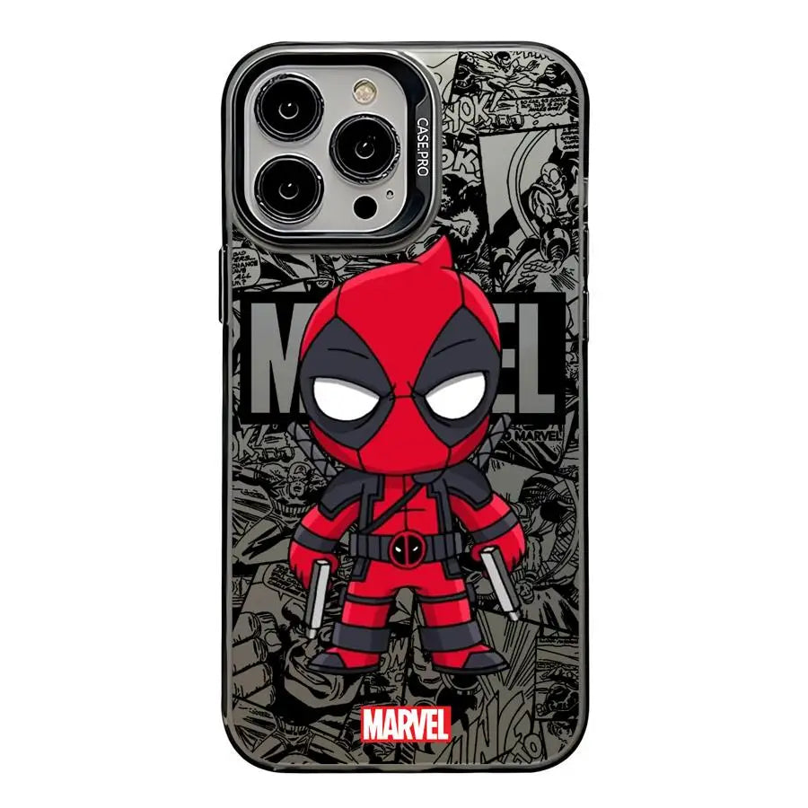 Marvel Groot Deadpool Cover Phone Case for Apple iPhone 15 Pro Max 16 Pro 14 Pro 13 12 14 Plus Protective Soft Shell