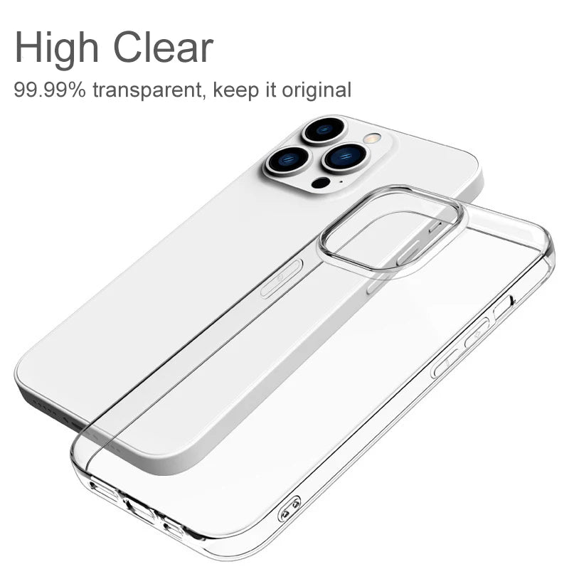 Ultra Thin Clear Silicone Case For iPhone